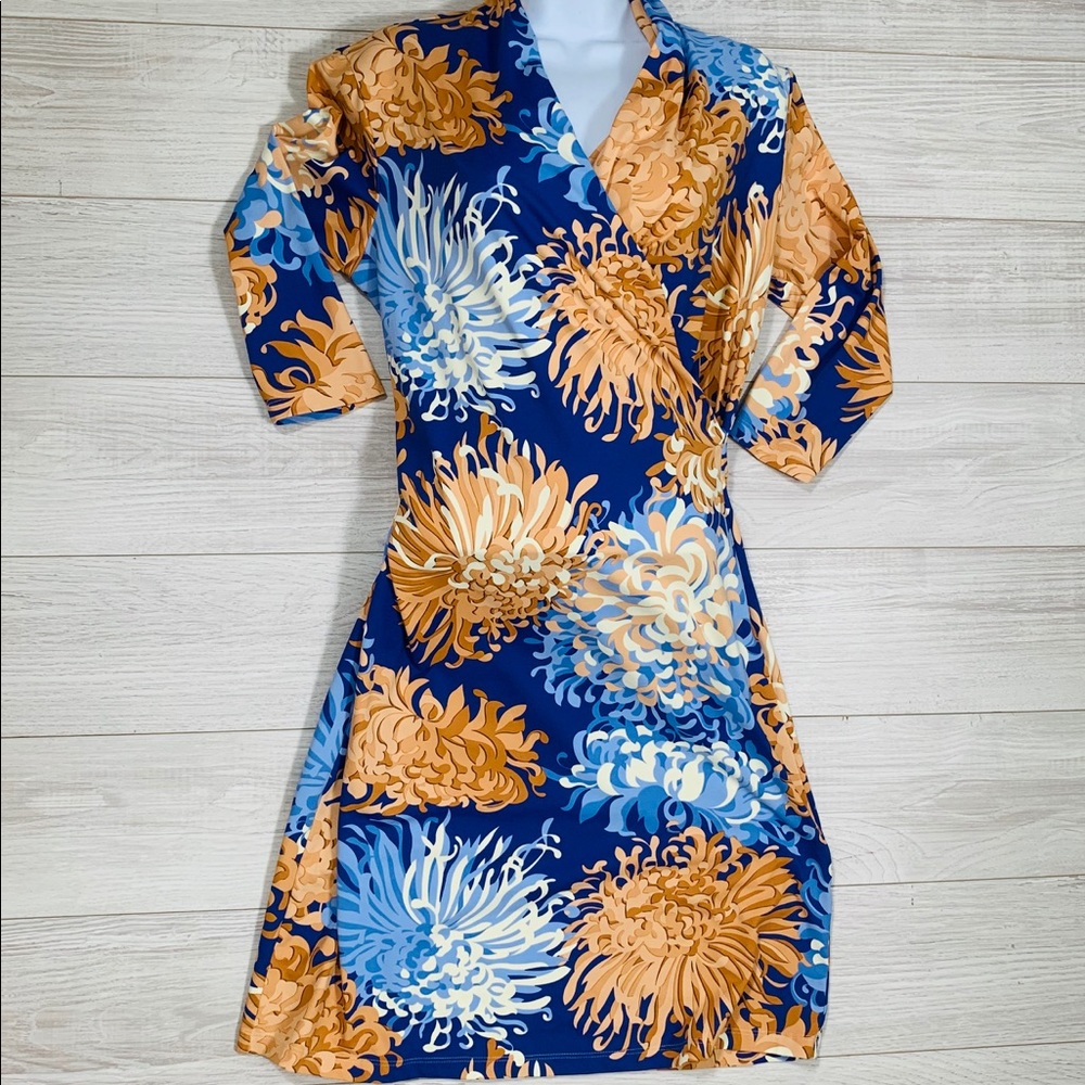 J. McLaughlin Faux Wrap Dress SZ M